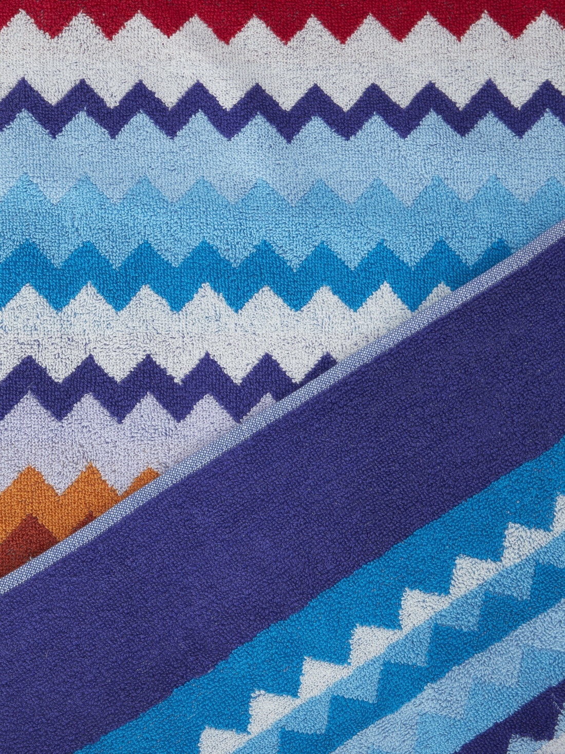 Beach towel 100x180 cm Riverbero in zig zag cotton terry - 3