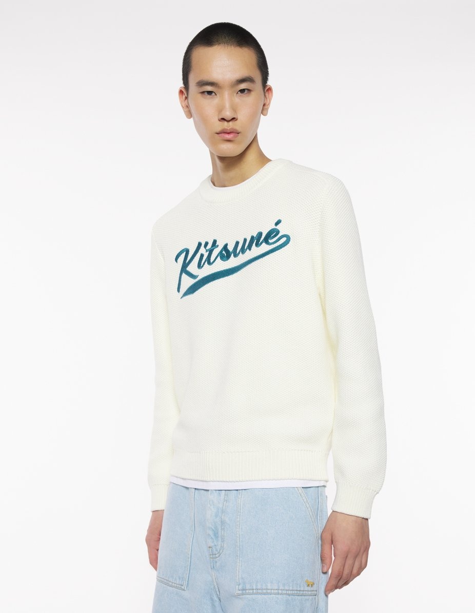 KITSUNE VARSITY EMBROIDERED MESH JUMPER - 3