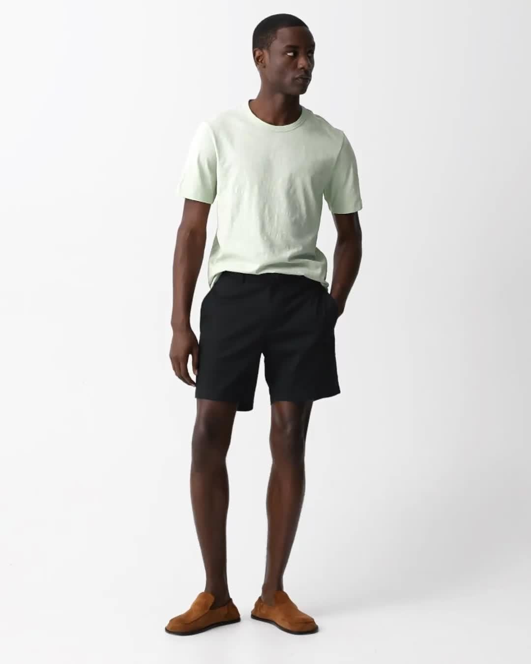 Zaine Short in Stretch Cotton - 7