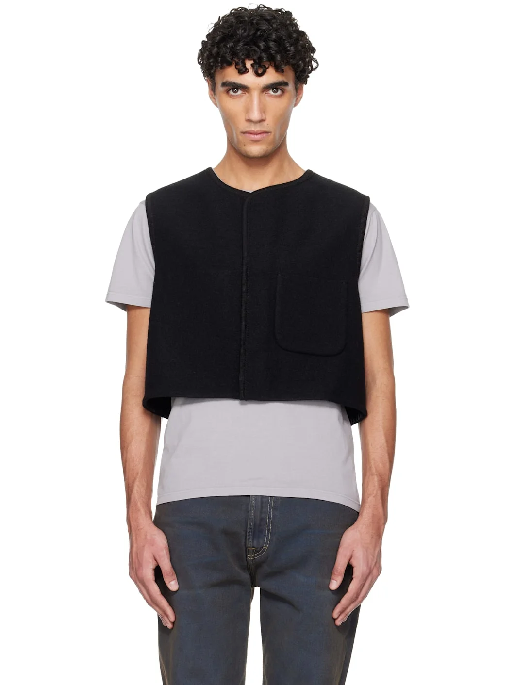 Black Walker Gilet Utility Vest - 1