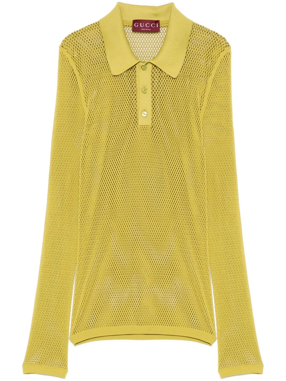 embossed mesh polo shirt - 1
