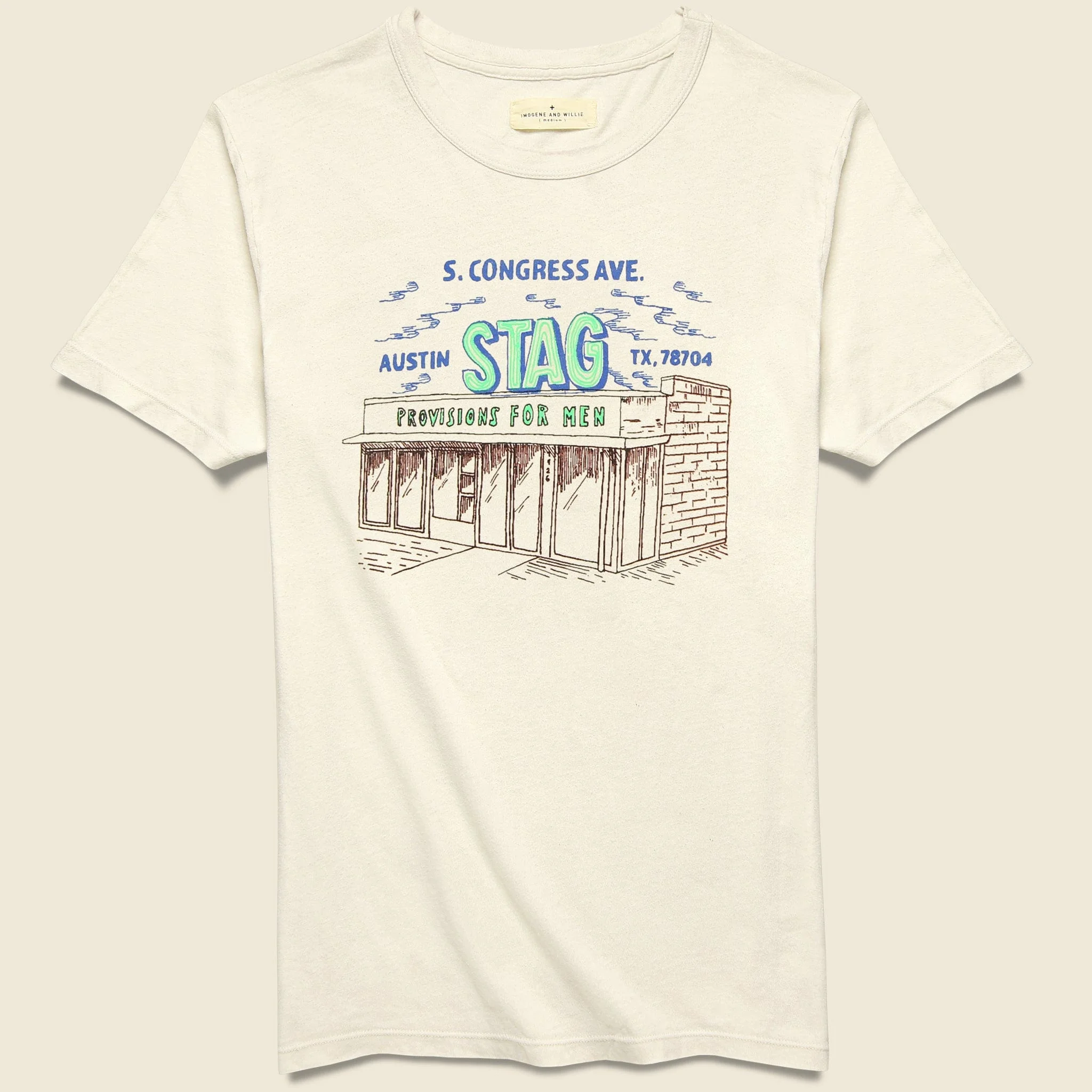 STAG Storefront Tee - Vintage White - 1
