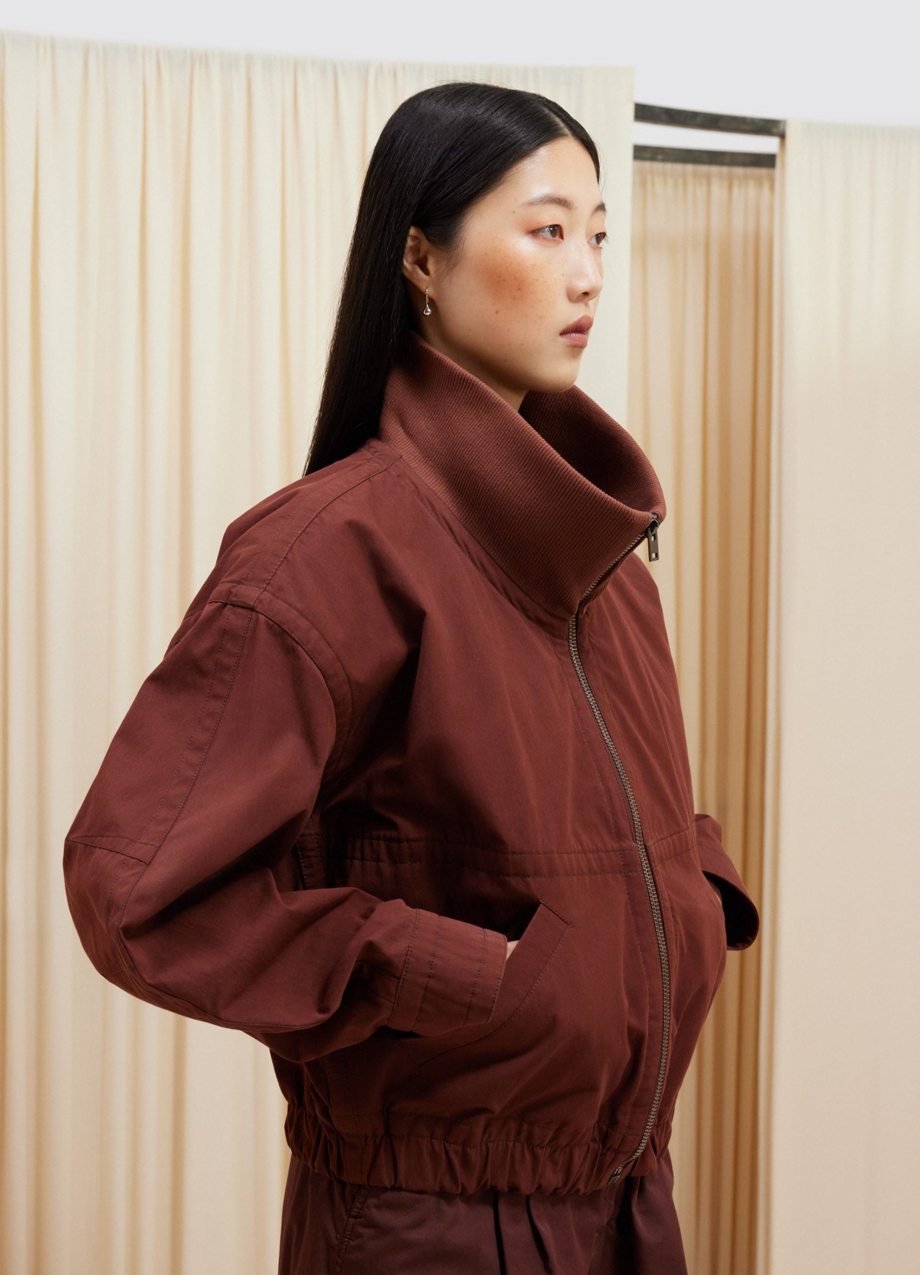 Lemaire DOUBLE LAYER BLOUSON WITH RIB | REVERSIBLE