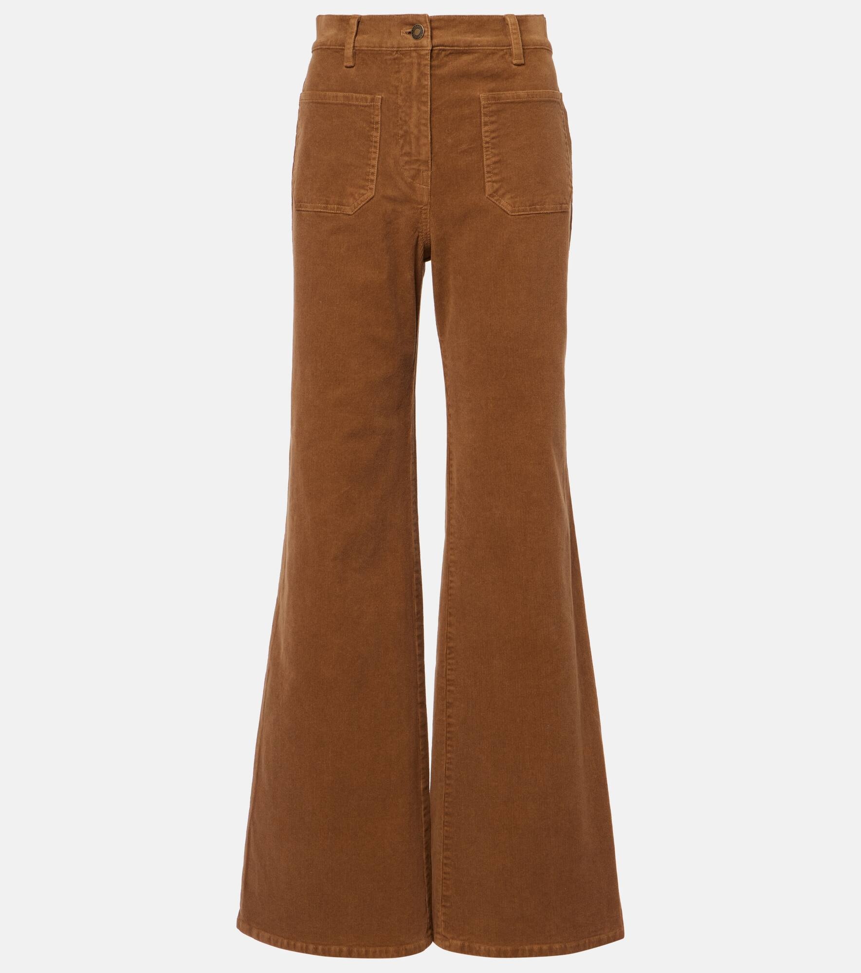 Florence high-rise corduroy flared pants - 1