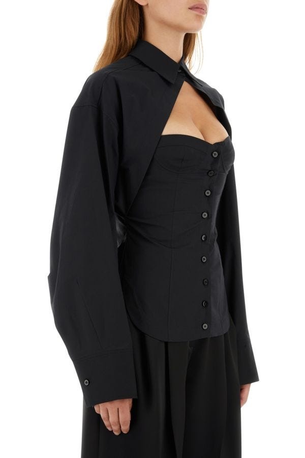 The Attico Woman Black Poplin Shirt - 3