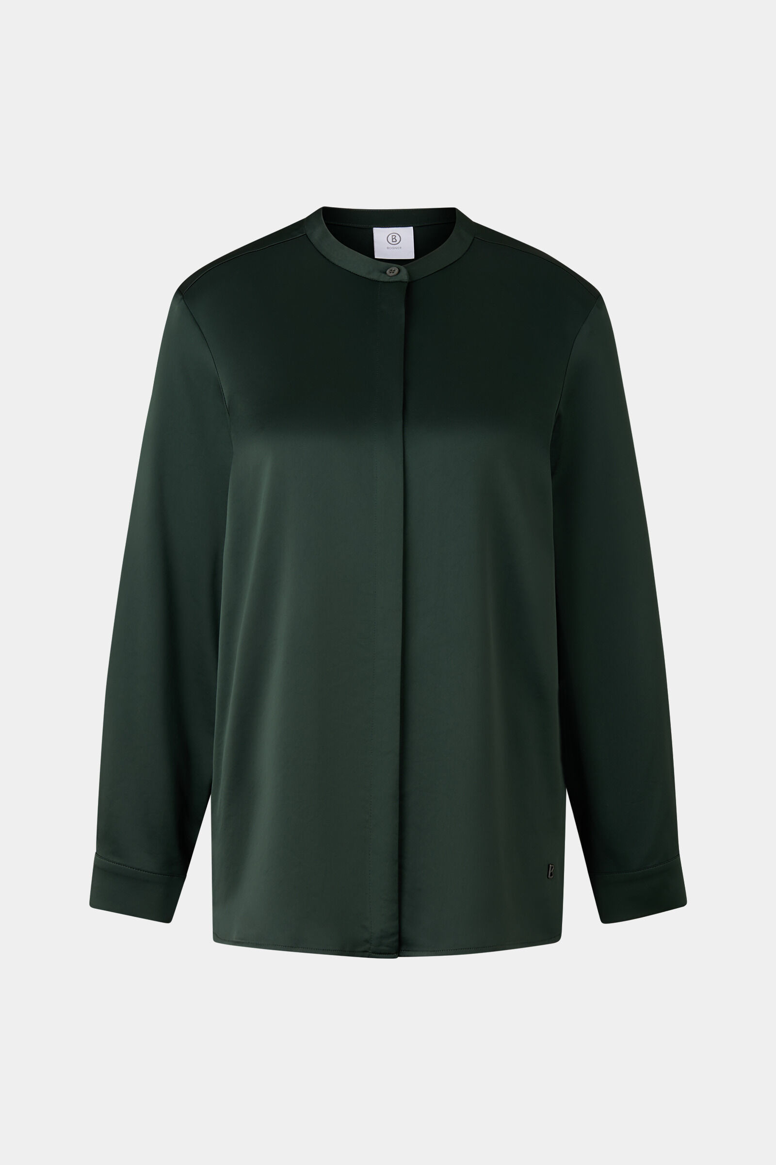 Gerrit satin blouse in Dark green - 1