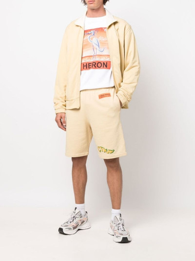 Heron Preston logo-embellished track shorts outlook