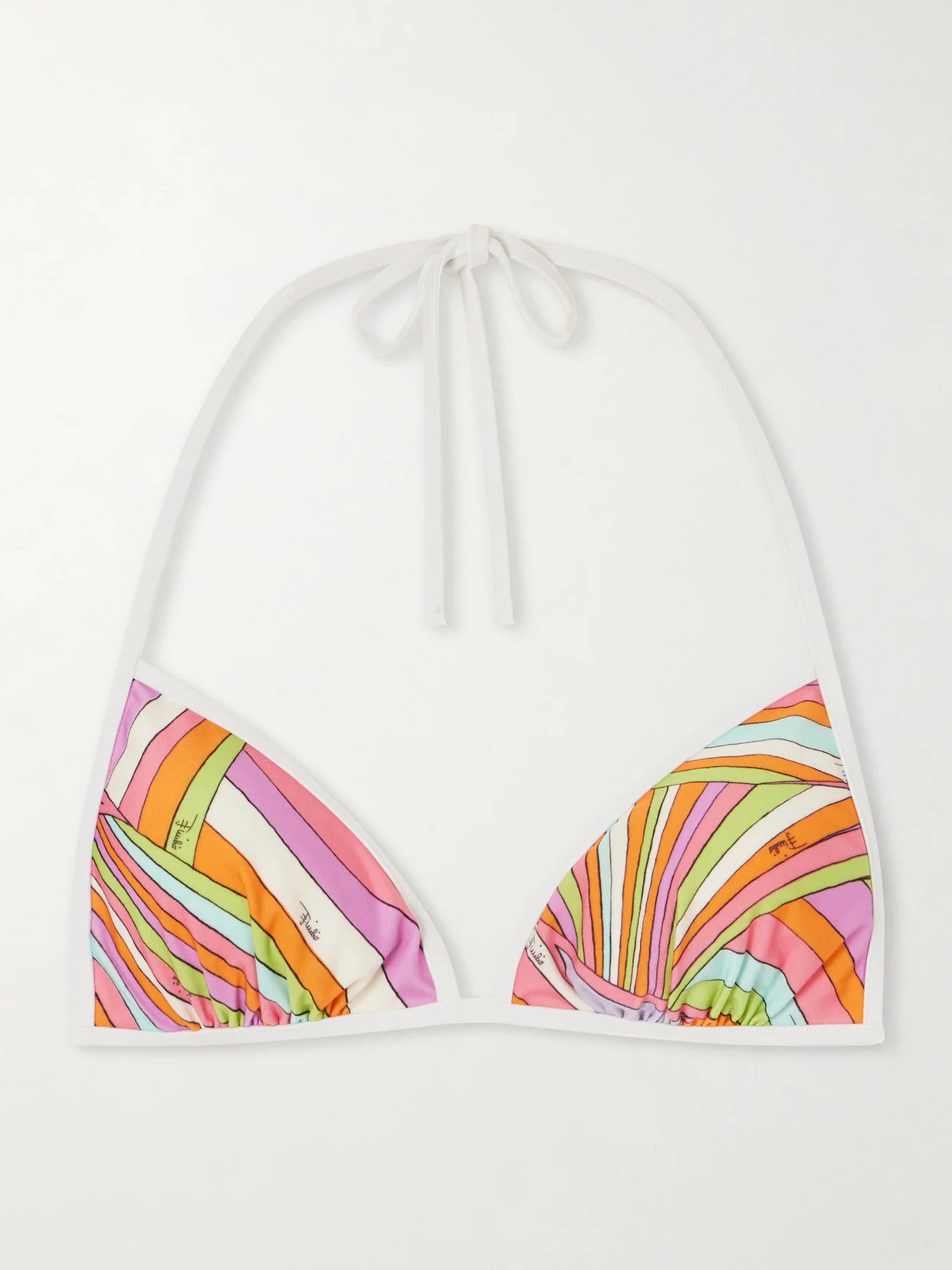 Printed Triangle Bikini Top - 1