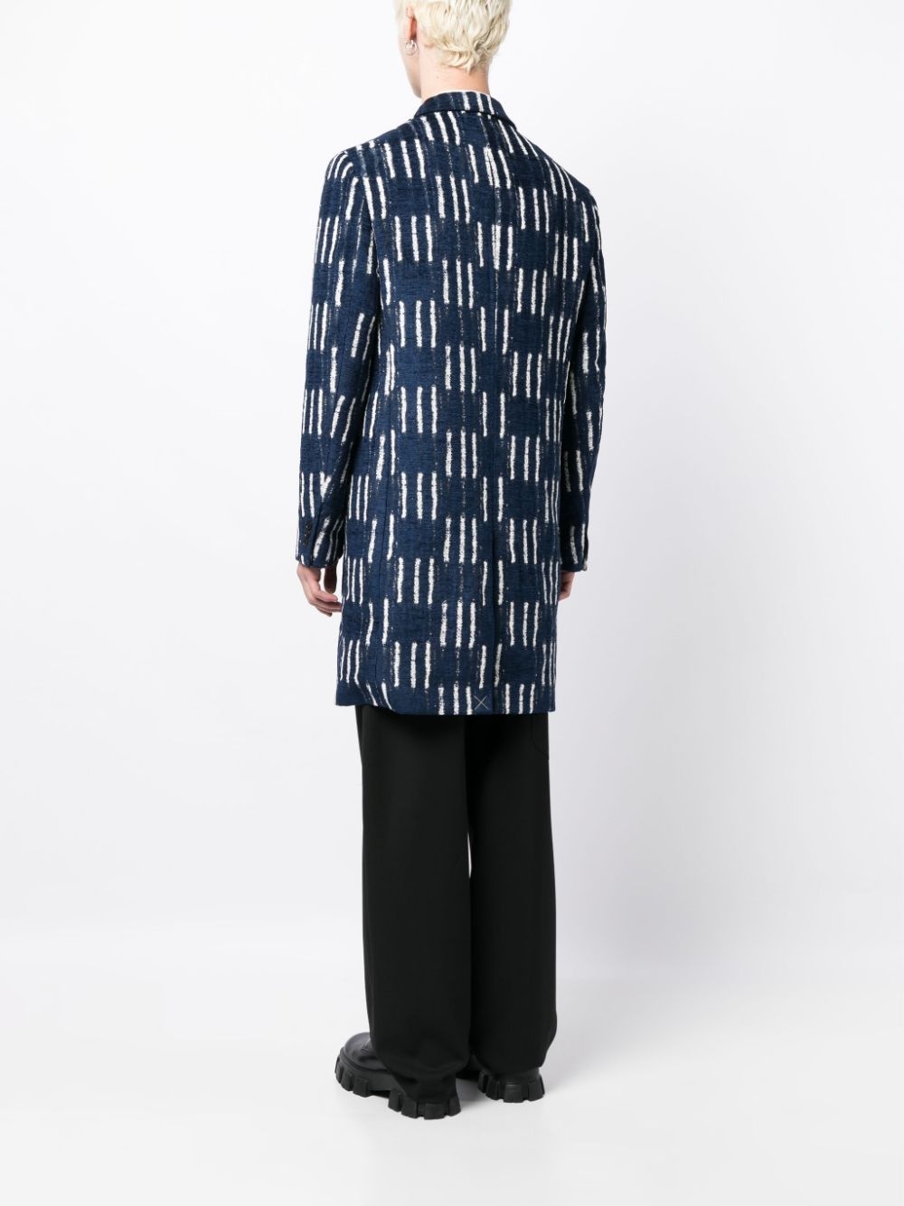 Shibori jacquard coat - 4