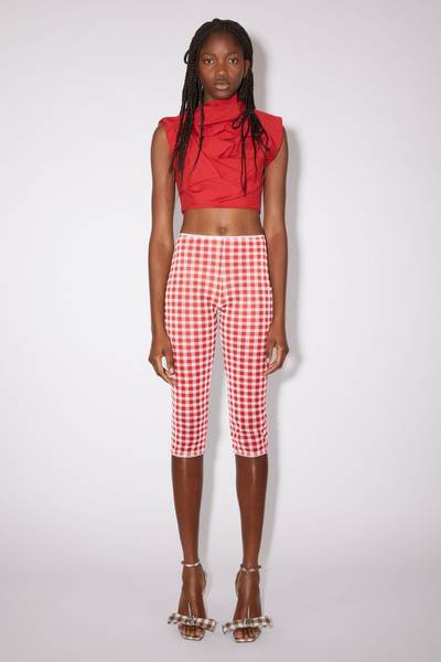 Acne Studios Gingham tights - Cardinal red outlook