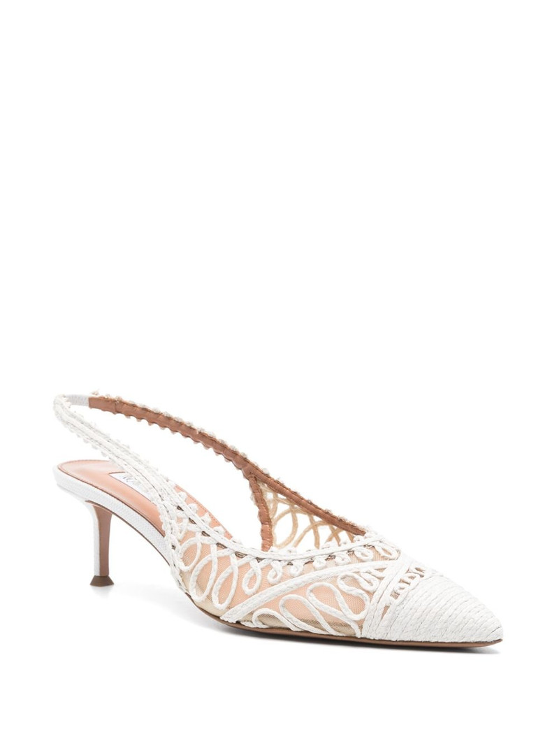 AQUAZZURA 50mm Kahlo slingback pumps outlook