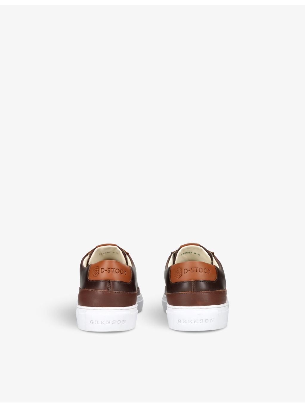 D-Stock recycled-leather low-top trainers - 4