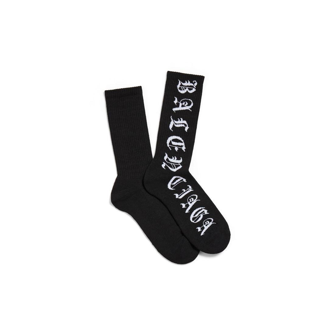 Men's All-around Blackletter Socks in Black/white - 2
