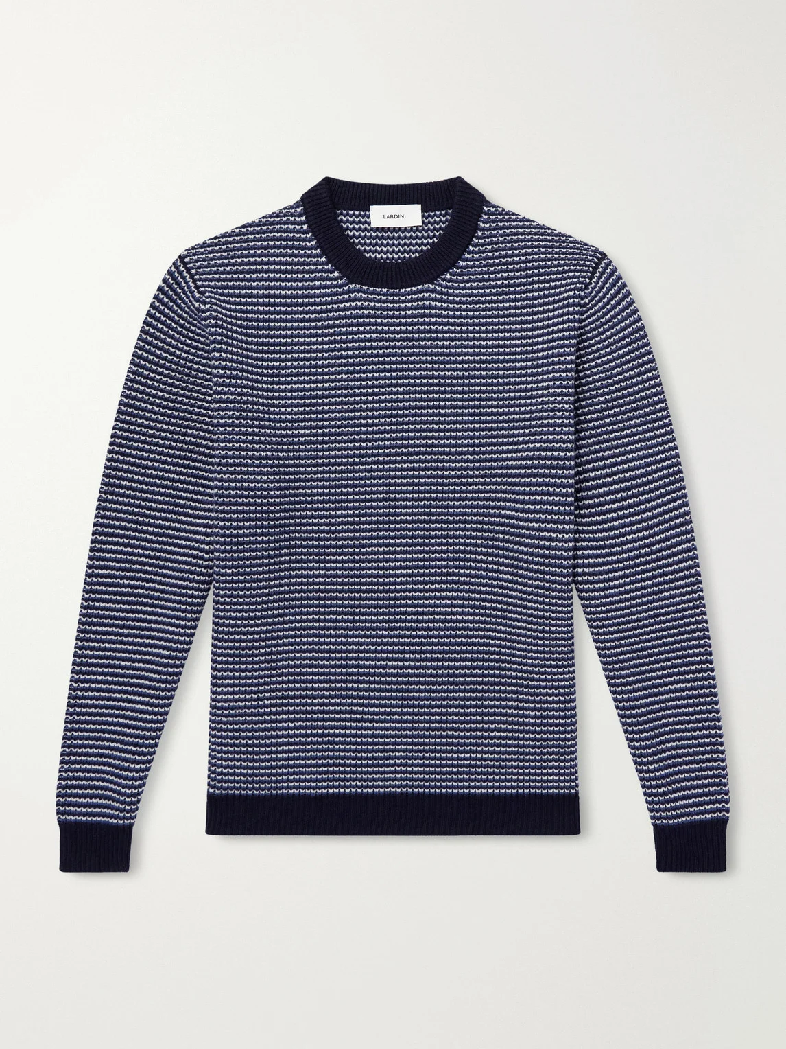 Striped Wool and Cashmere-Blend Sweater - 1