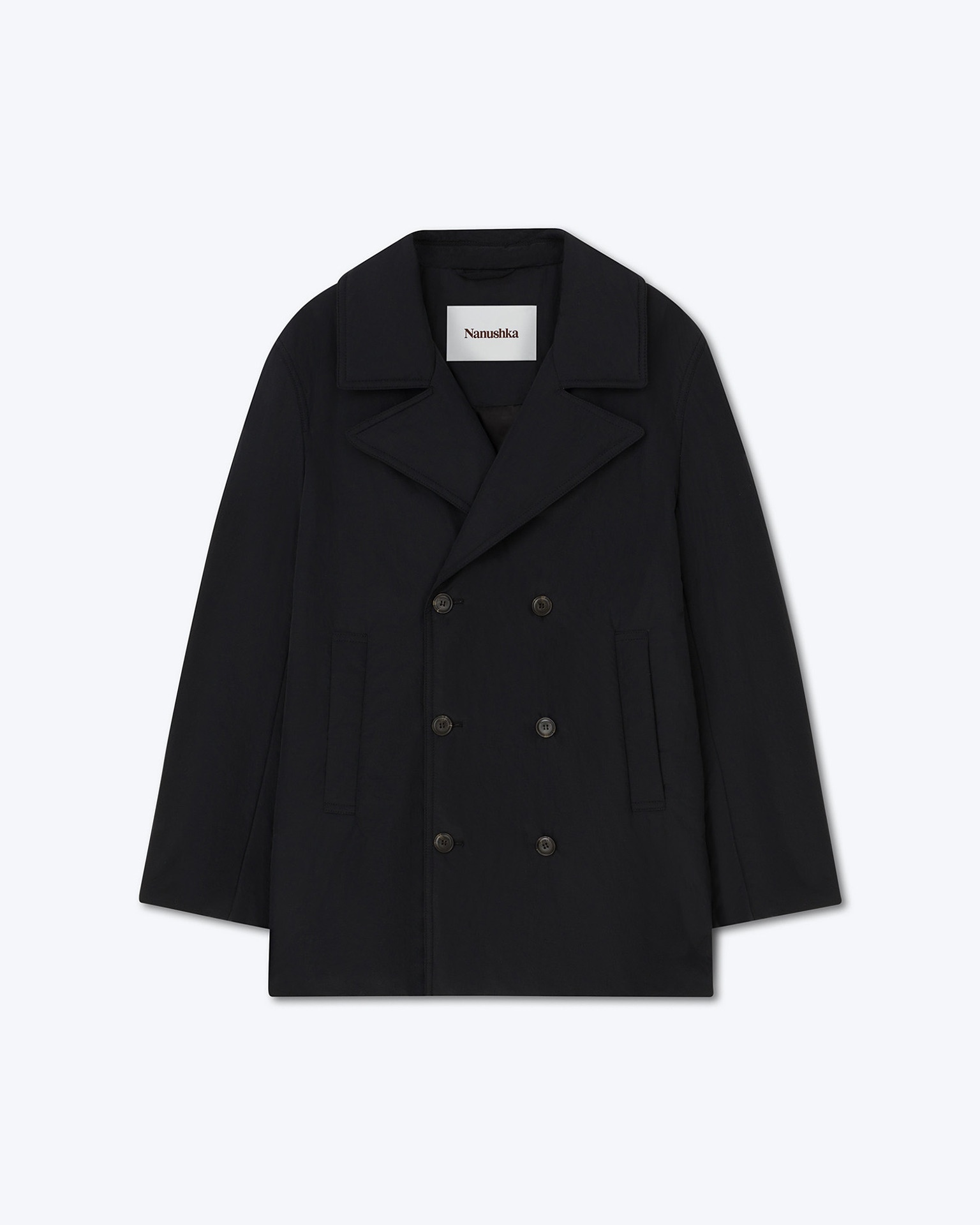 BARTON - Upcycled tech-poplin jacket - Off-black - 1