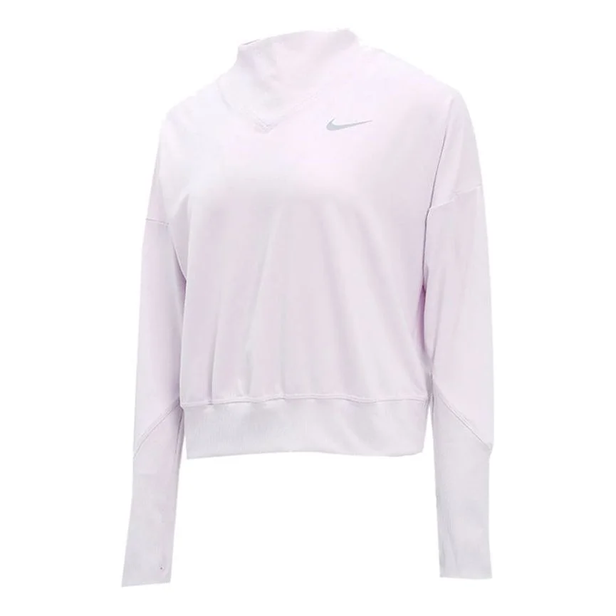 (WMNS) Nike Running Training Pullover Sports Long Sleeves Pink Red T-Shirt DA1057-573 - 1