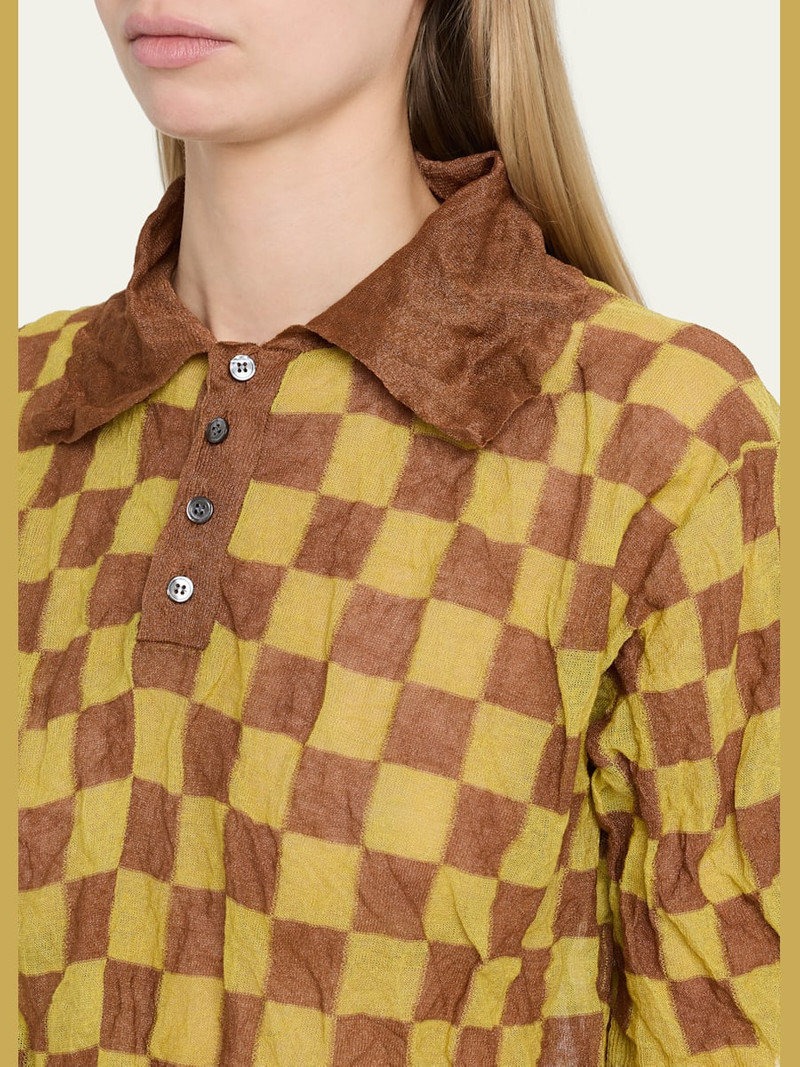 Check Print Polo Shirt 5