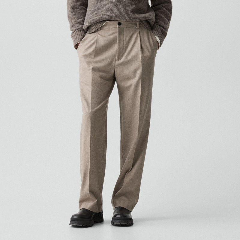 Relaxed Pleat Pant in Cashmere-Blend Flannel 5