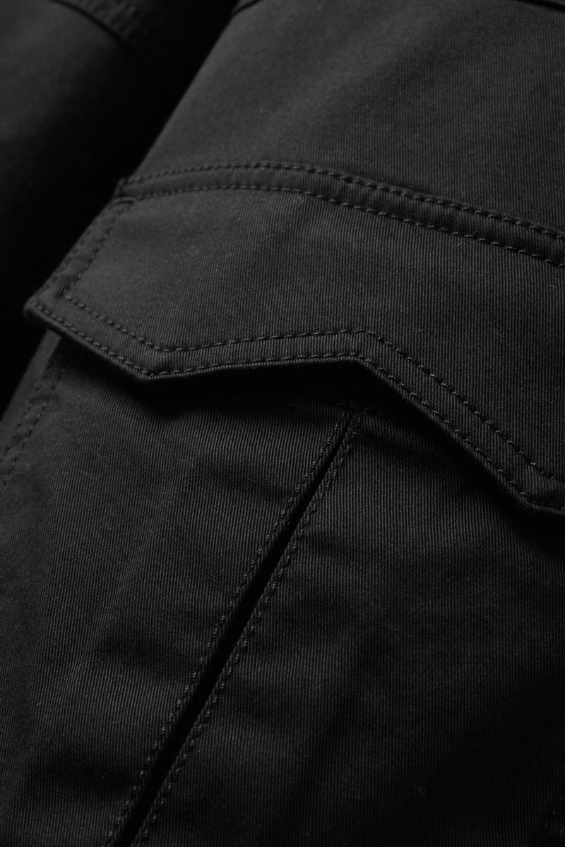 Cotton-blend gabardine straight-leg cargo pants 4