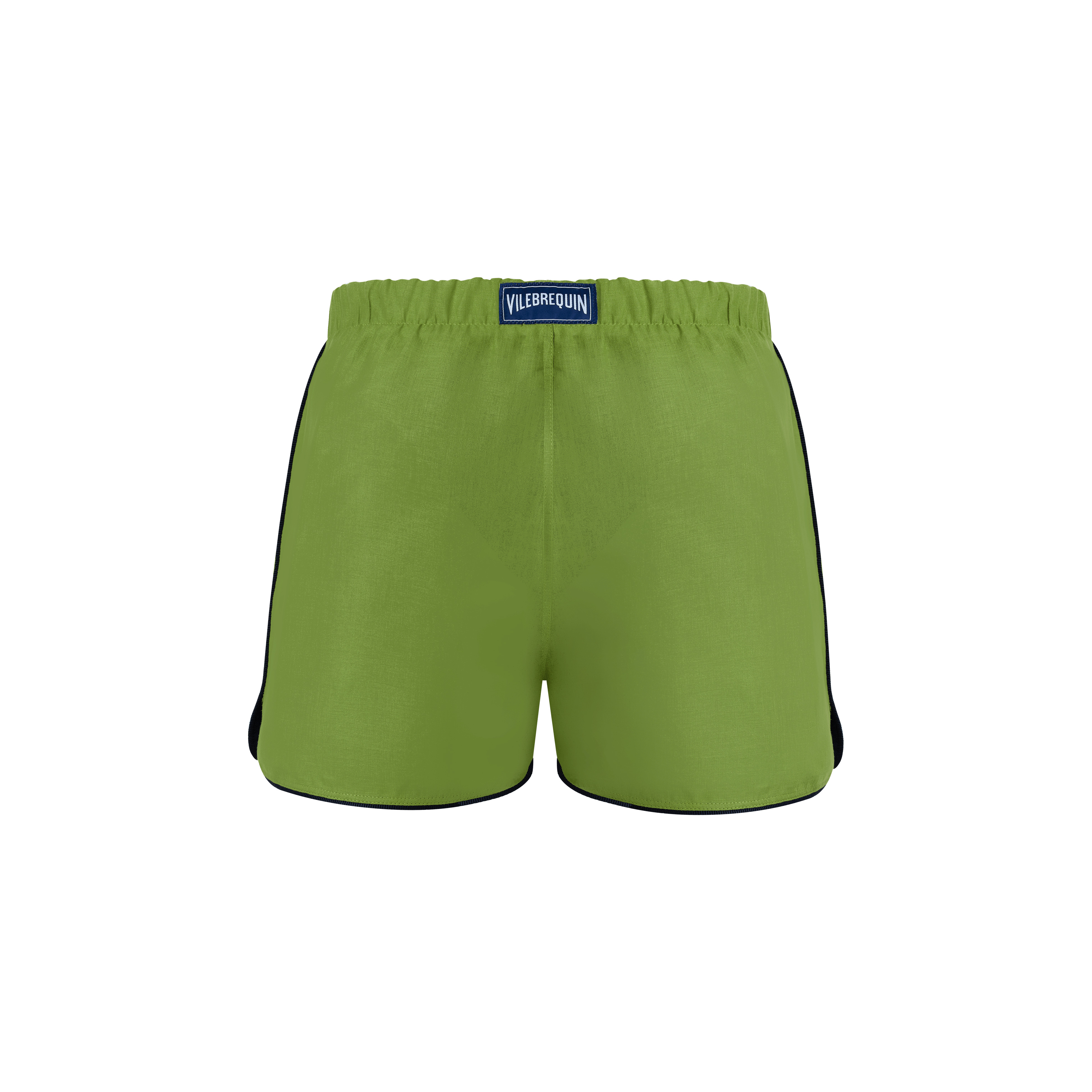 Men Linen Swim Trunks Solid - 2