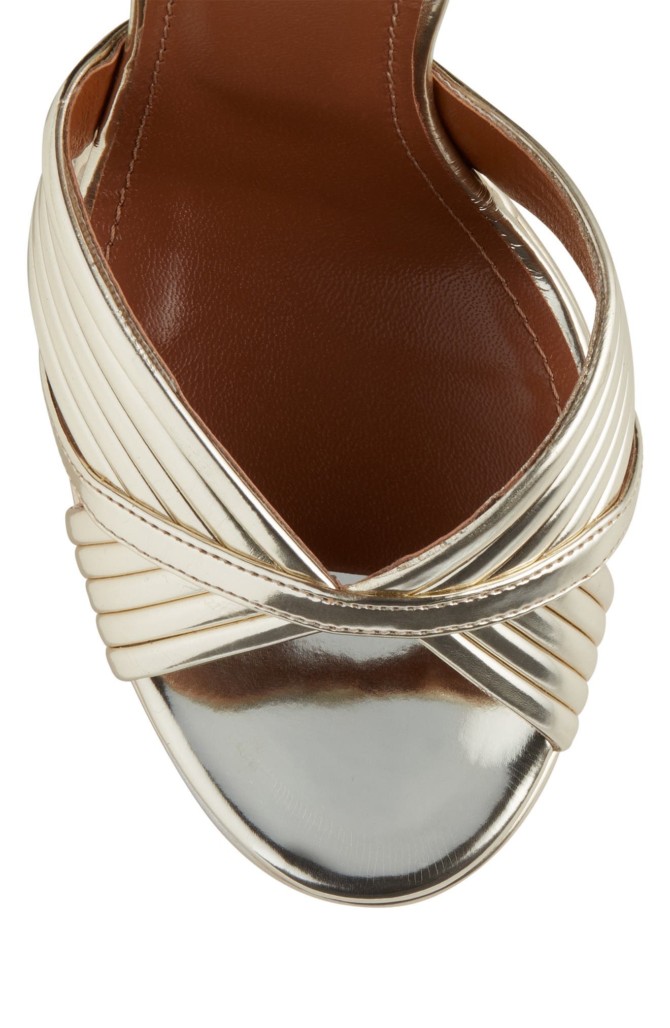 Aquazzura Platform Sandal in Light Gold at Nordstrom - 6
