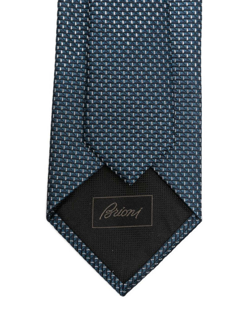 Brioni geometric-pattern silk tie outlook