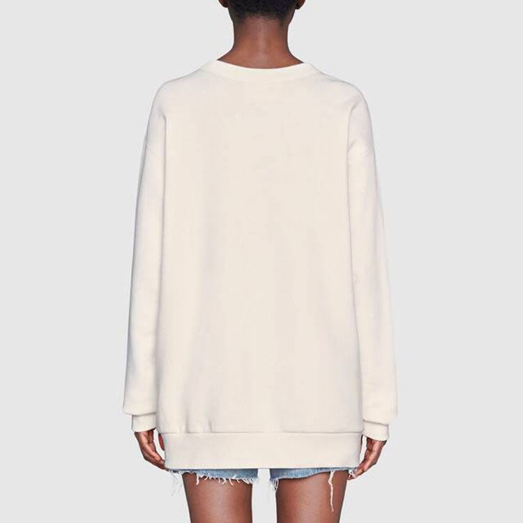 Gucci x Bananya Crossover SS21 Kitten Round Neck Cartoon Long Sleeves White 617964-XJDGM-9095 - 4