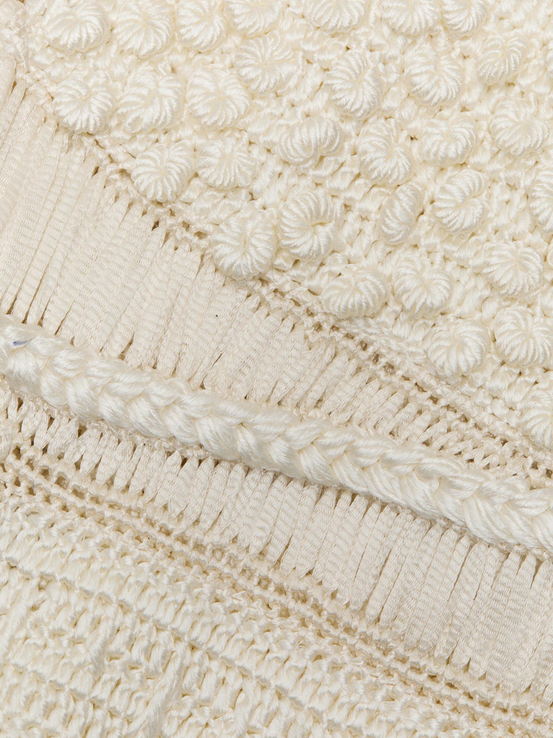 Women's Laia Crochet Silk Top - Cream 7