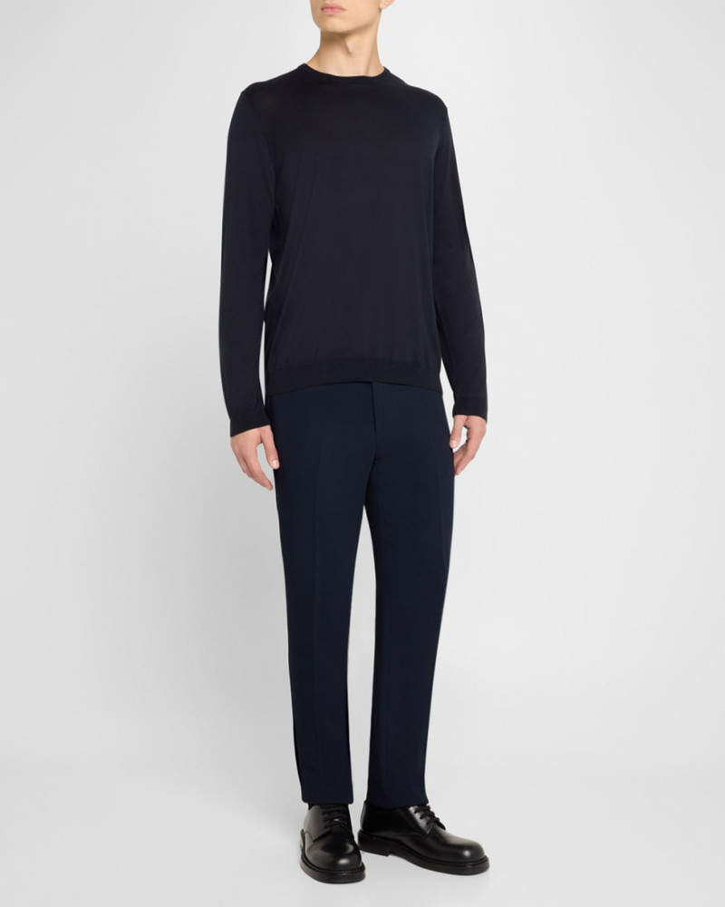 GIORGIO ARMANI Men's Silk-Cotton Crew Sweater outlook