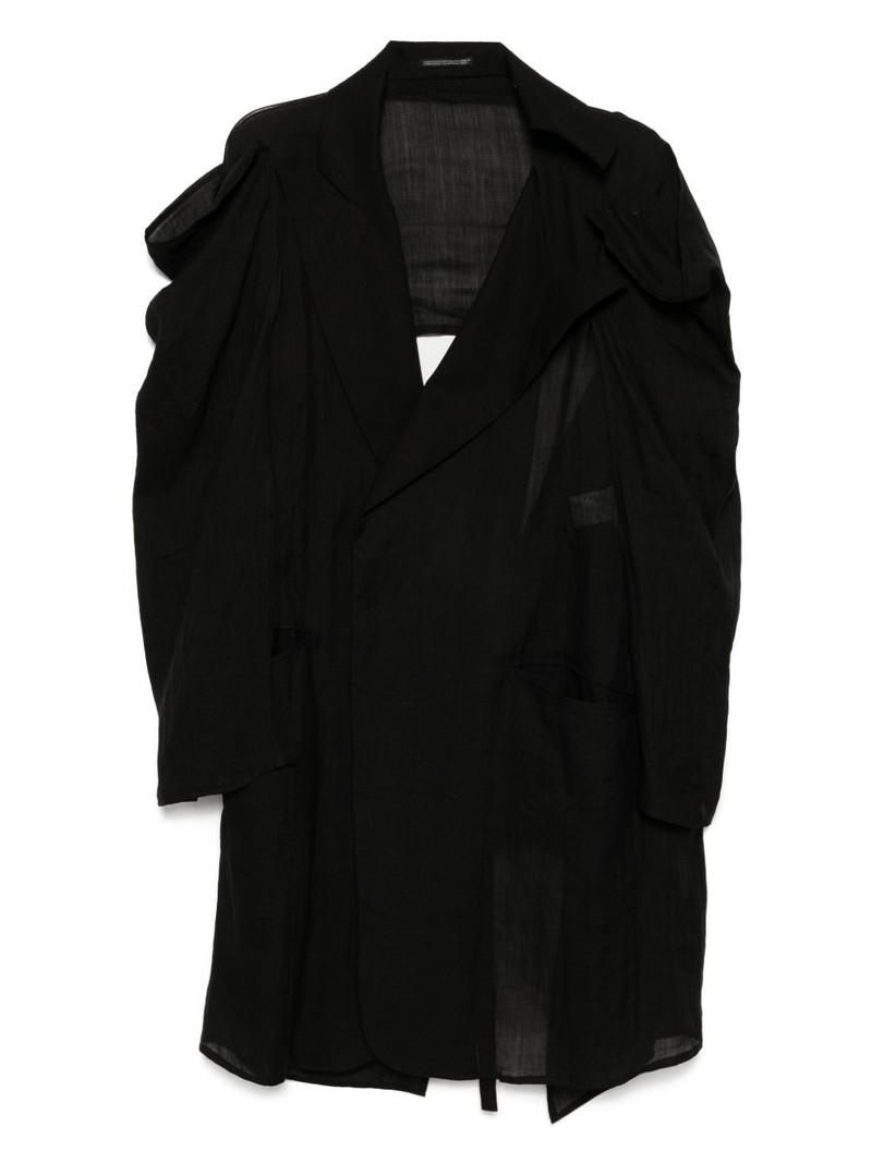 twill belted blazer 1