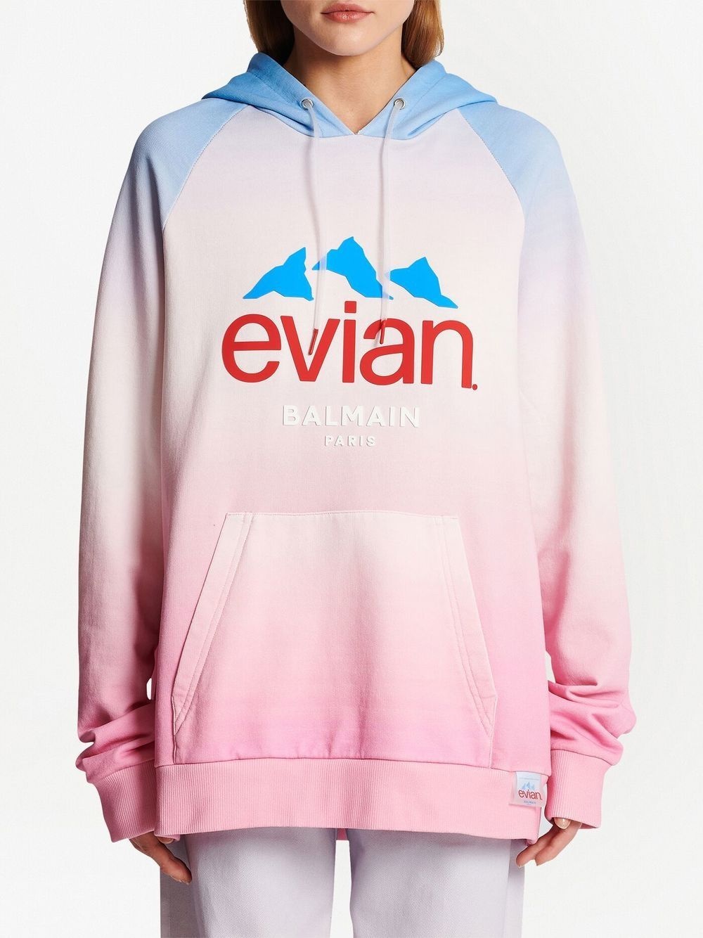 x Evian gradient-effect oversized hoodie - 4