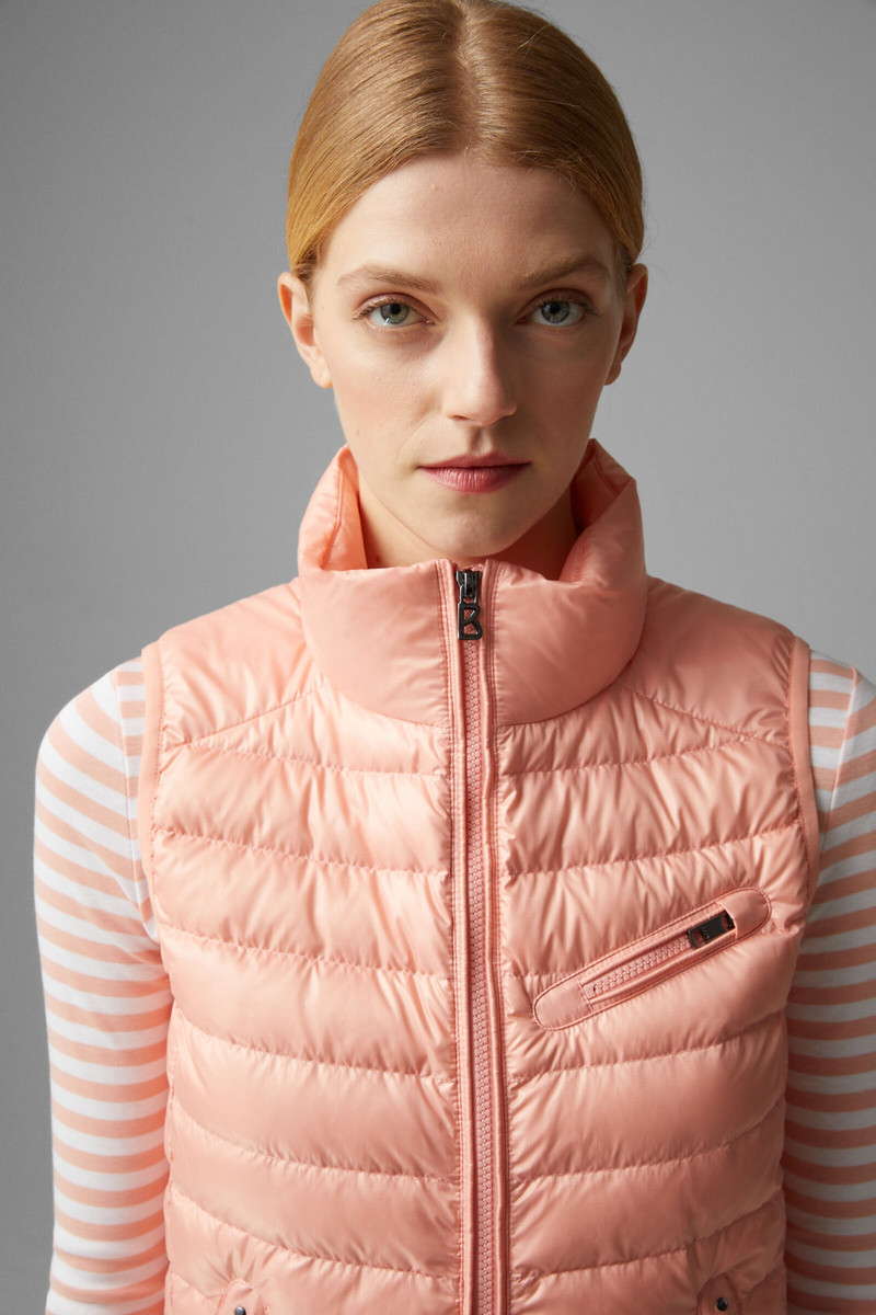 Florisa lightweight down vest in Pink 5
