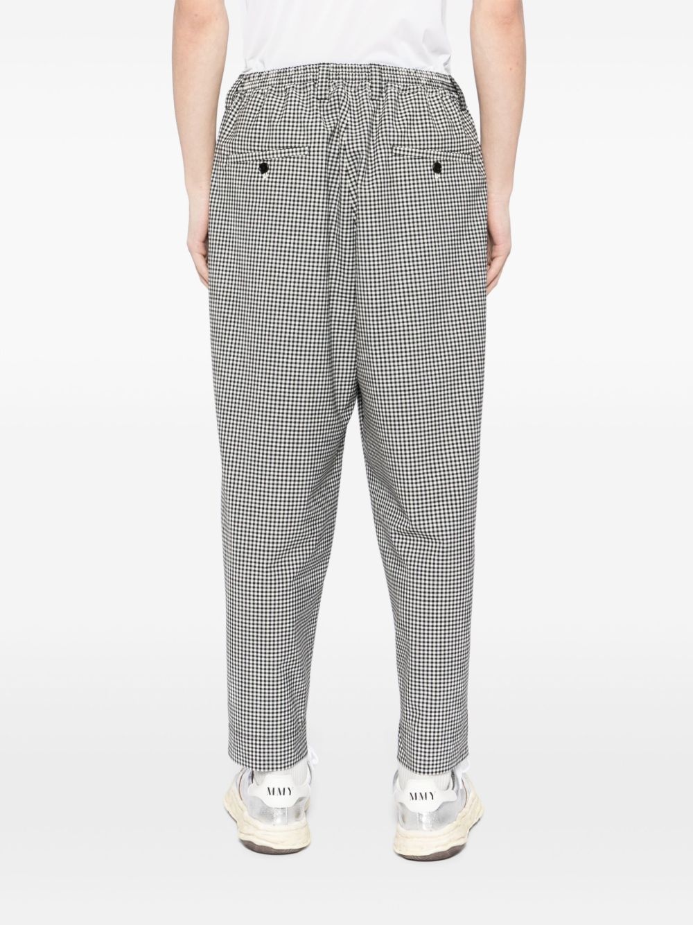 checked print pants - 4