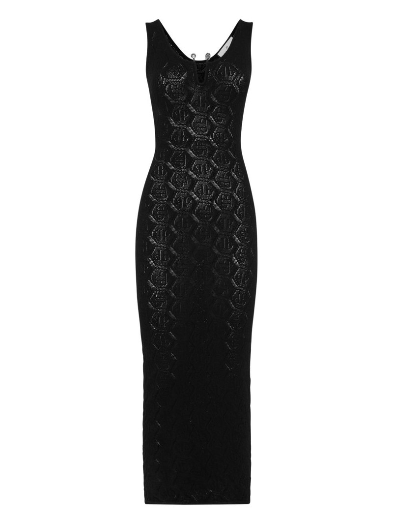 monogram-jacquard dress 1
