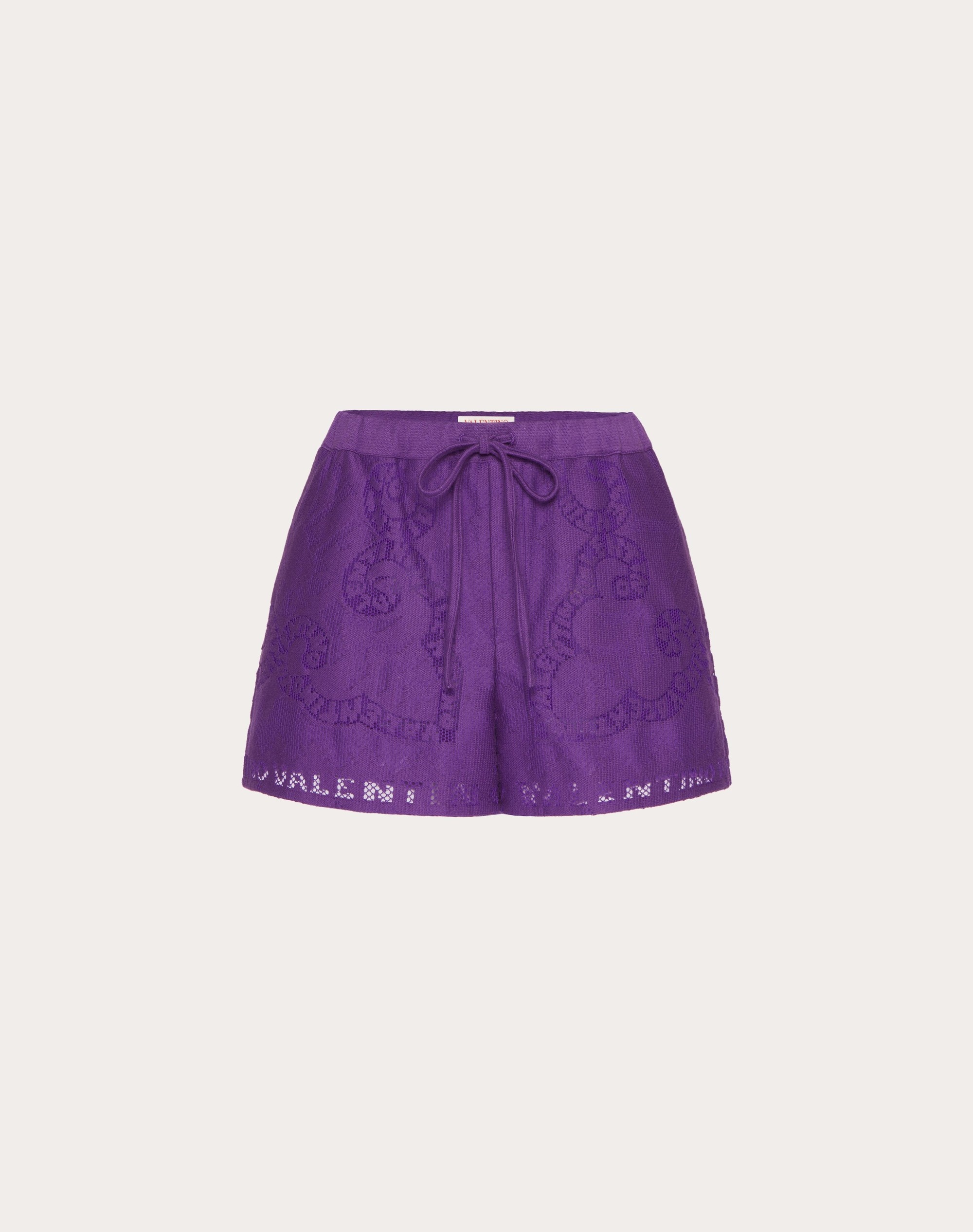 COTTON GUIPURE LACE SHORTS - 1