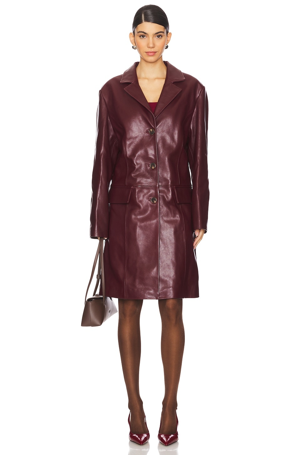 Dina Leather Blazer - 2