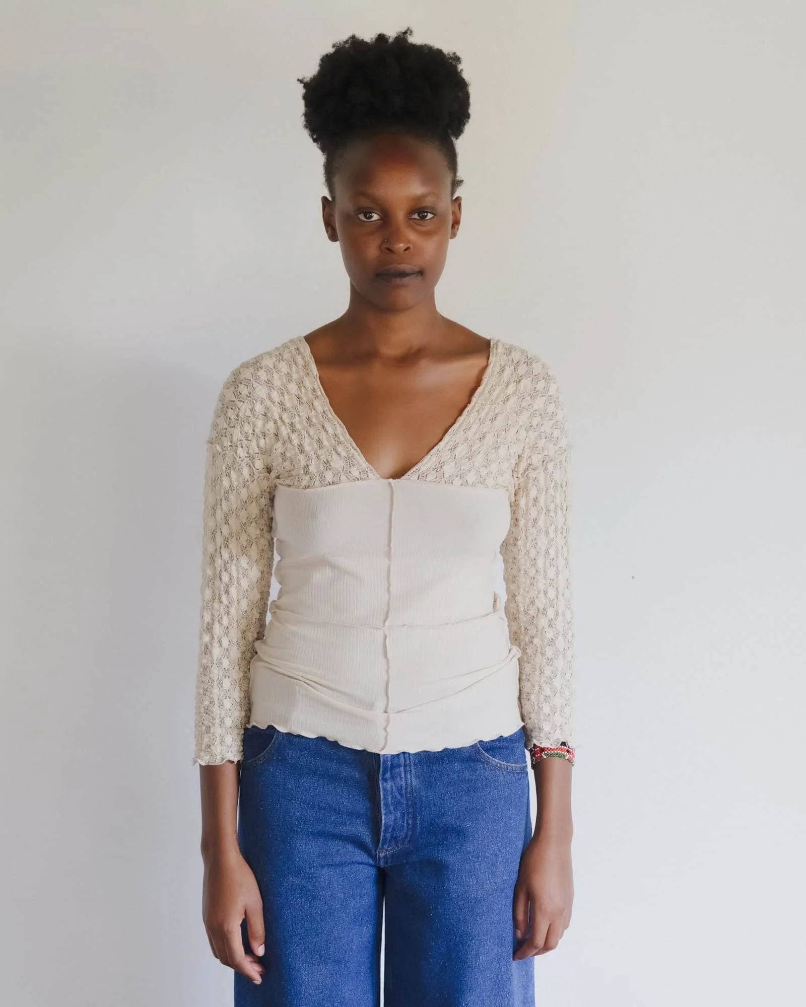 Nehru Long Sleeve Tee
- Organic Cotton Rib - 1