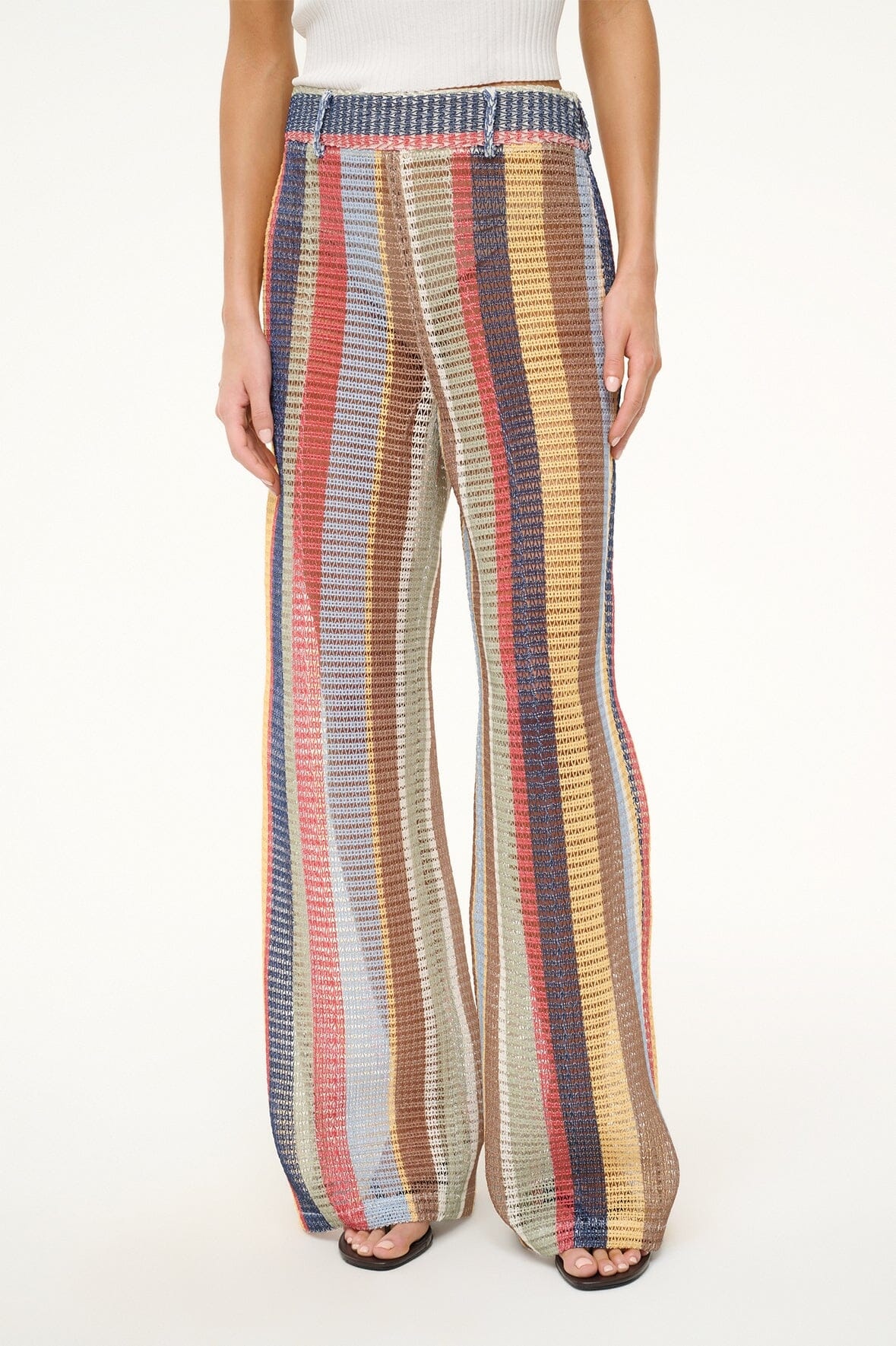STAUD CORA PANT MARKET STRIPE - 3