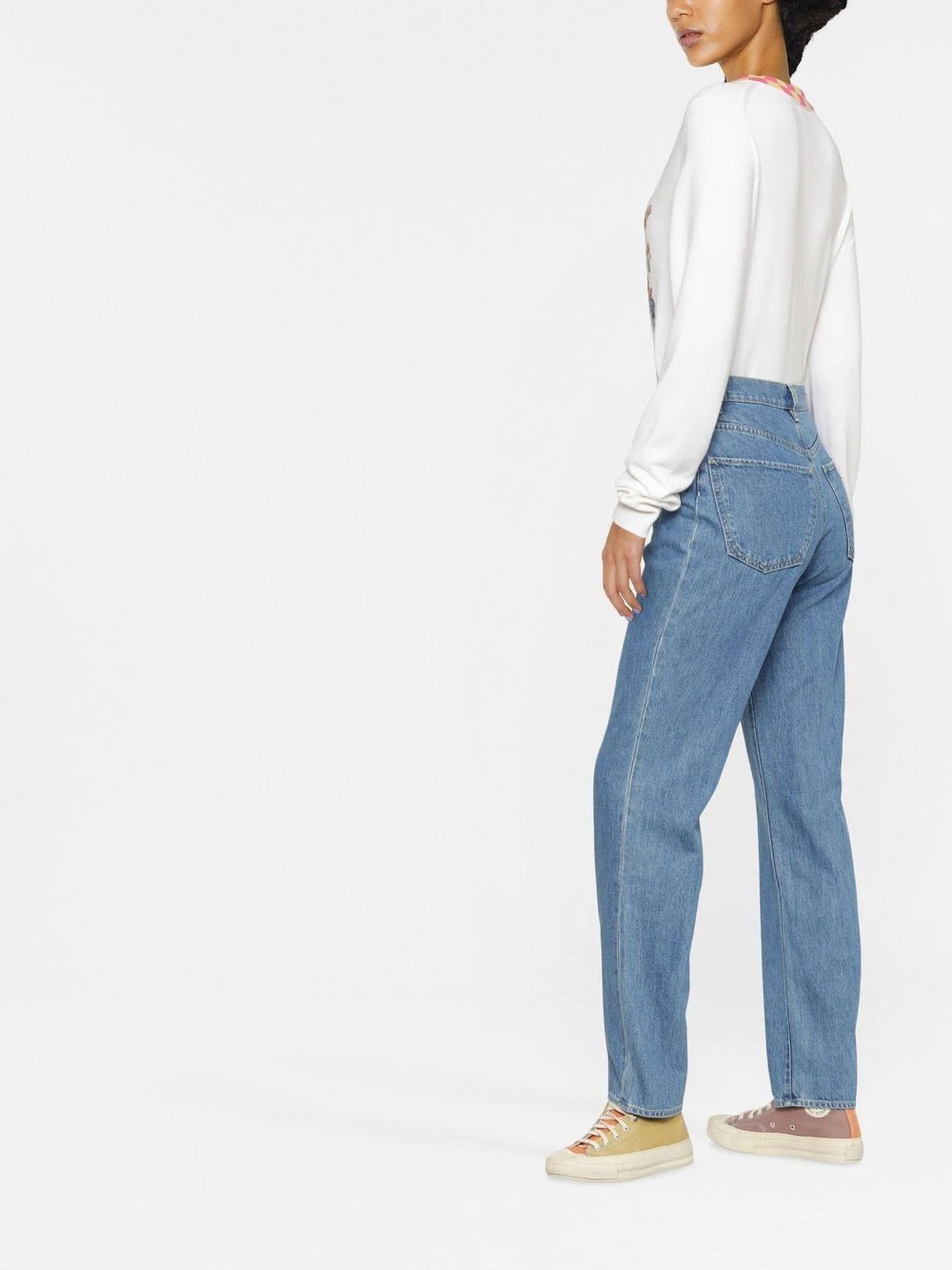 high-waist straight leg jeans - 3