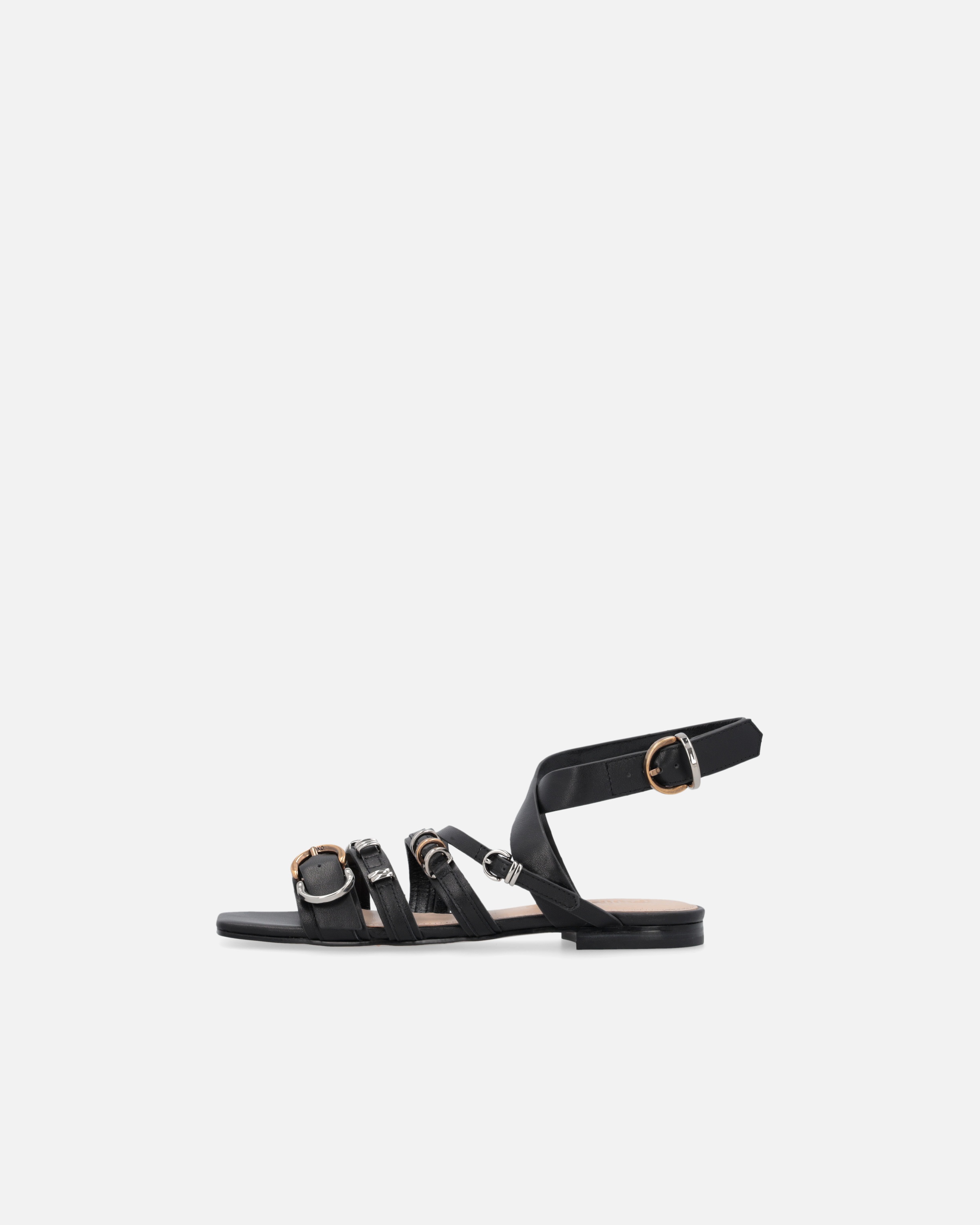 FLAT SANDALS WITH BRAIDED STRAPS AND METALLIC DETAILS - 5