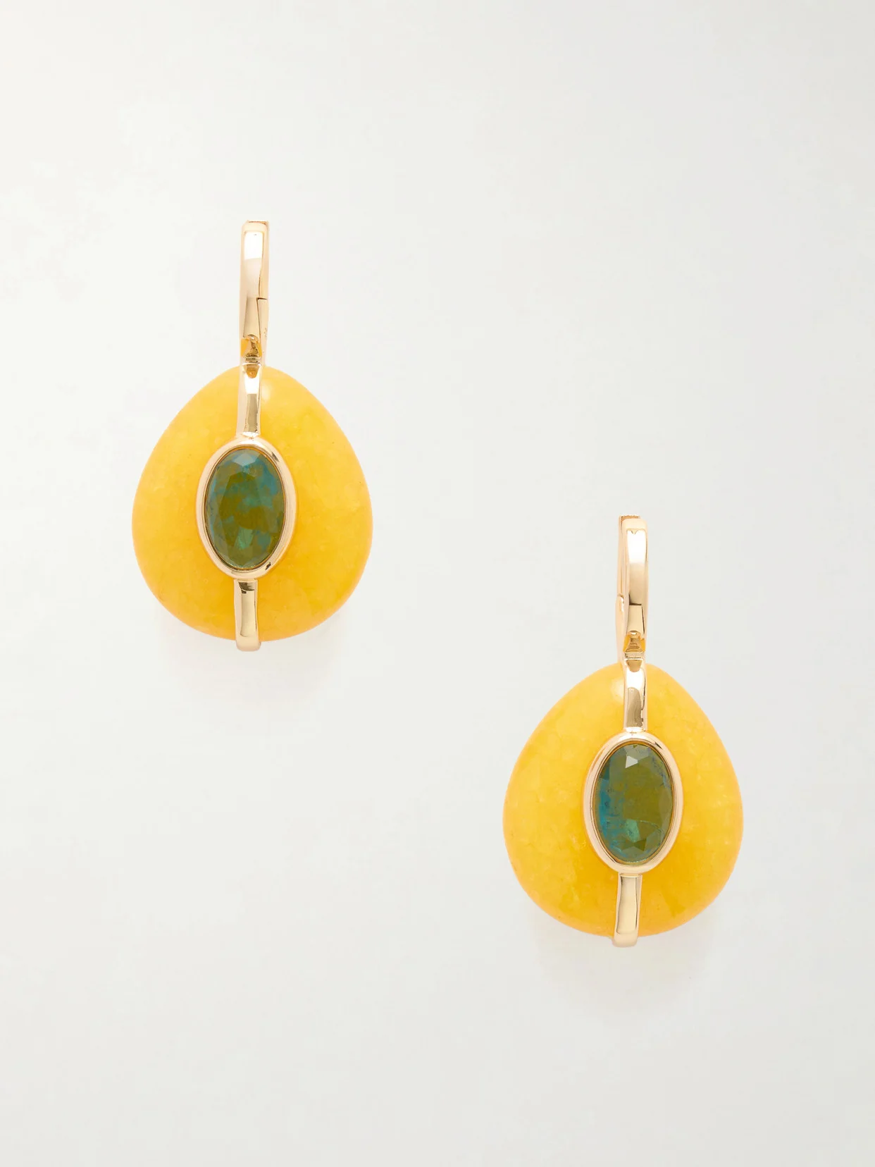 The Stone Pebble Gold-tone Crystal Earrings - 1
