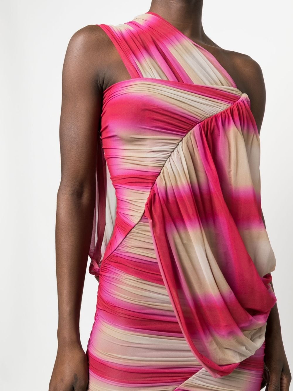 draped one-shoulder dress - 5