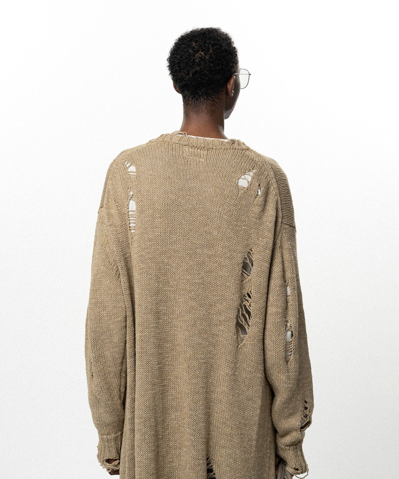 Damaged Low Gauge Long Cardigan 24