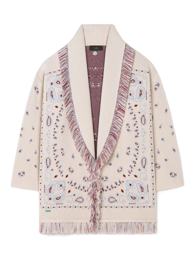 Alanui Bandana Jacquard Cardigan outlook