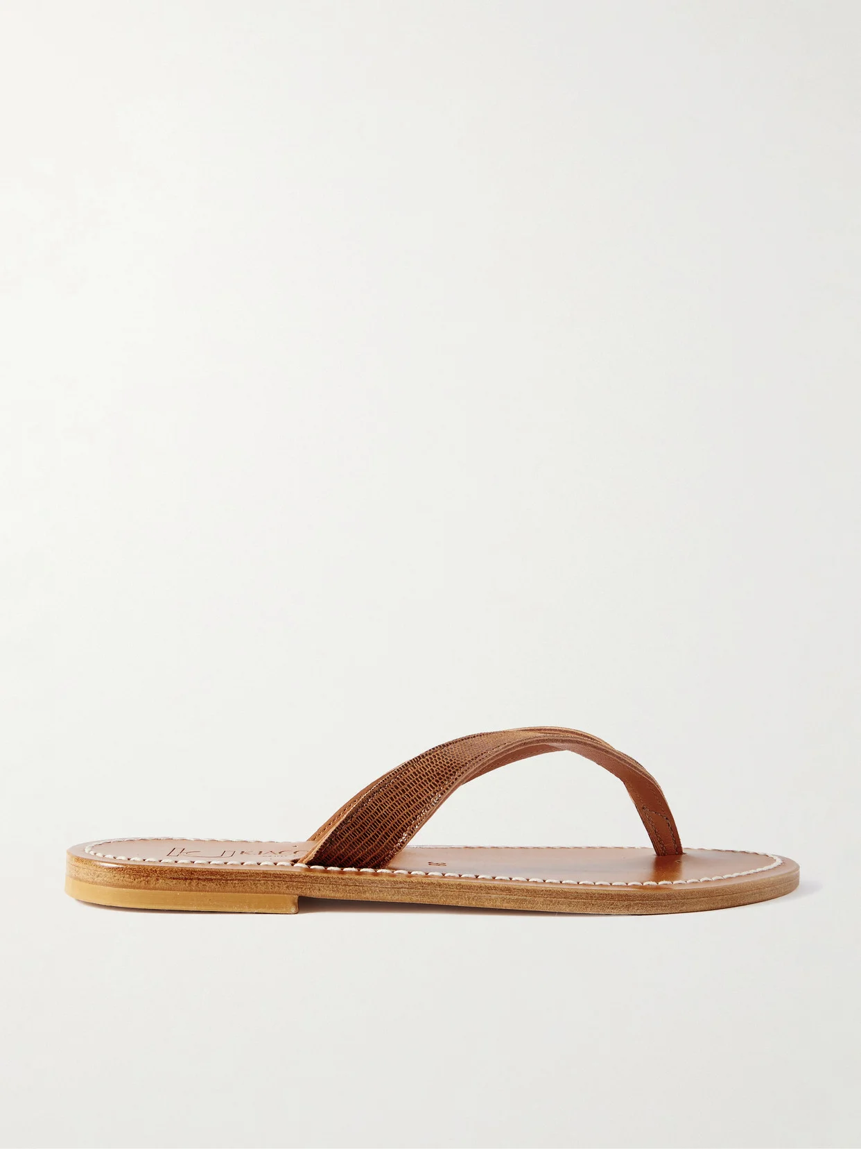 Torino Lizard-effect Leather Sandals - 1