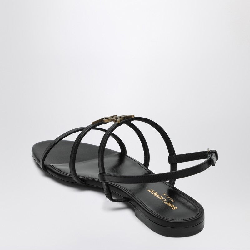 Saint Laurent Black flat sandals Cassandra - 2