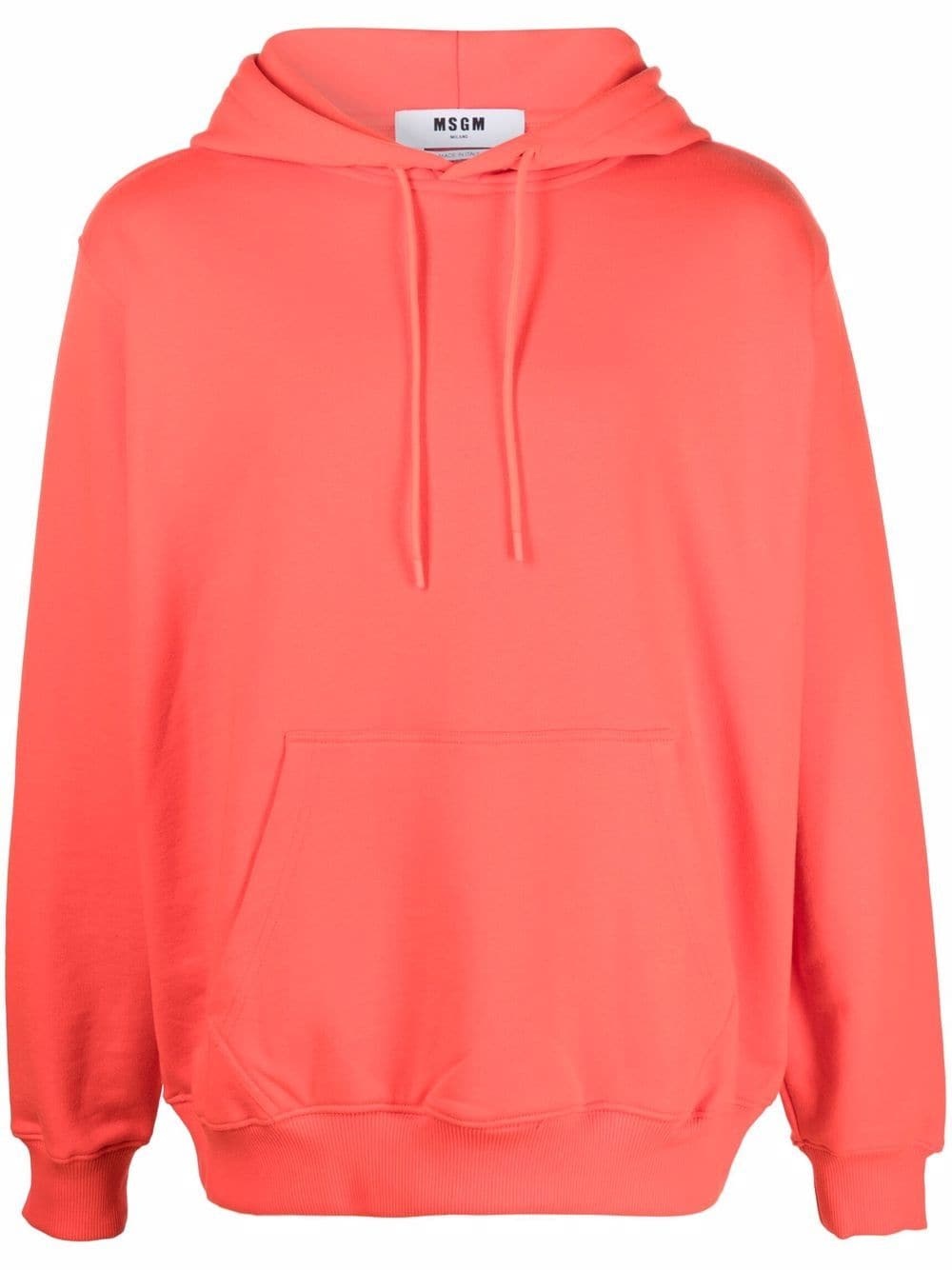 logo-print cotton hoodie - 1