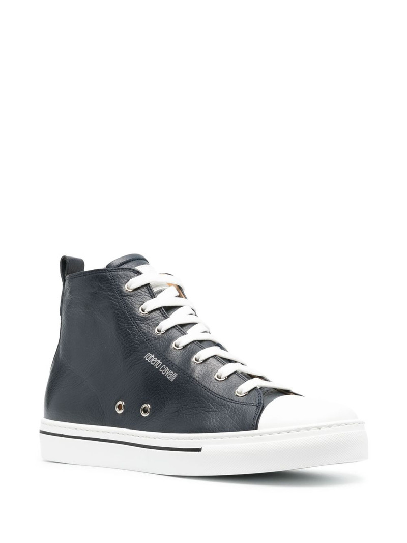 Roberto Cavalli high-top leather sneakers outlook