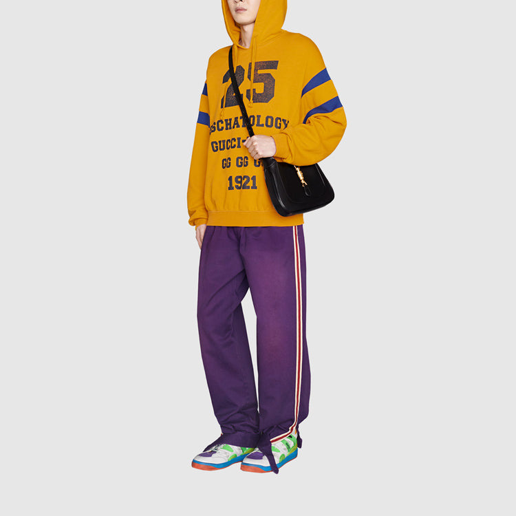 Men's Gucci FW21 Alphabet Printing Pattern Long Sleeves Autumn Orange 655469-XJDHN-7245 - 3