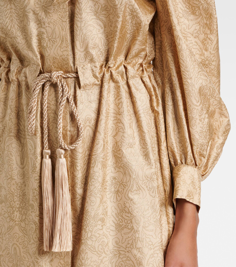 Ape belted silk twill maxi dress 5
